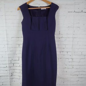 CALVIN KLEIN PURPLE FITTED BUSINESS DRESS SIZE 4